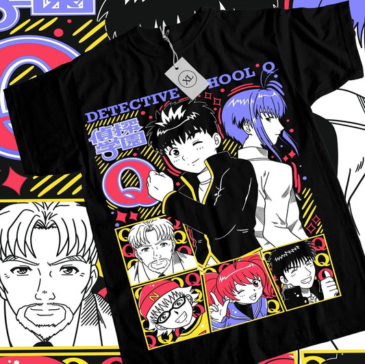 Detective School Q T-Shirt Funny Mom Girl Anime Kawaii Waifu Shirt Tee All Size