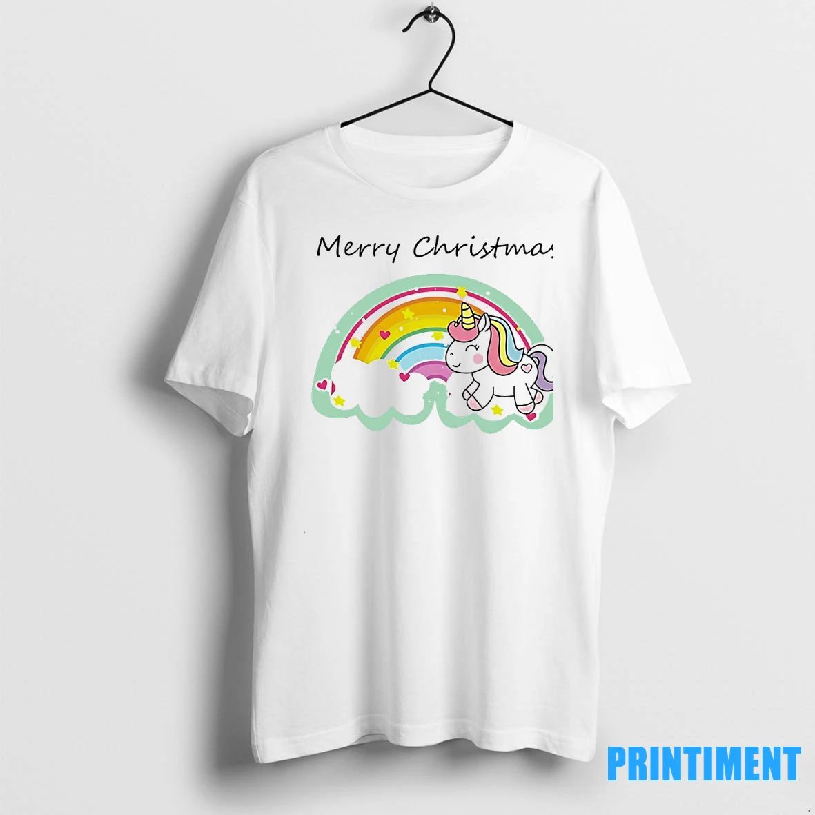 Rainbow Unicorn Merry Christmas Cloud Magic Tshirts Sweater