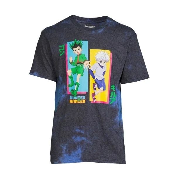 Mens Hunter X Hunter Gon & Killua Anime Graphic Tie Dye T-Shirt Size Large-3XL