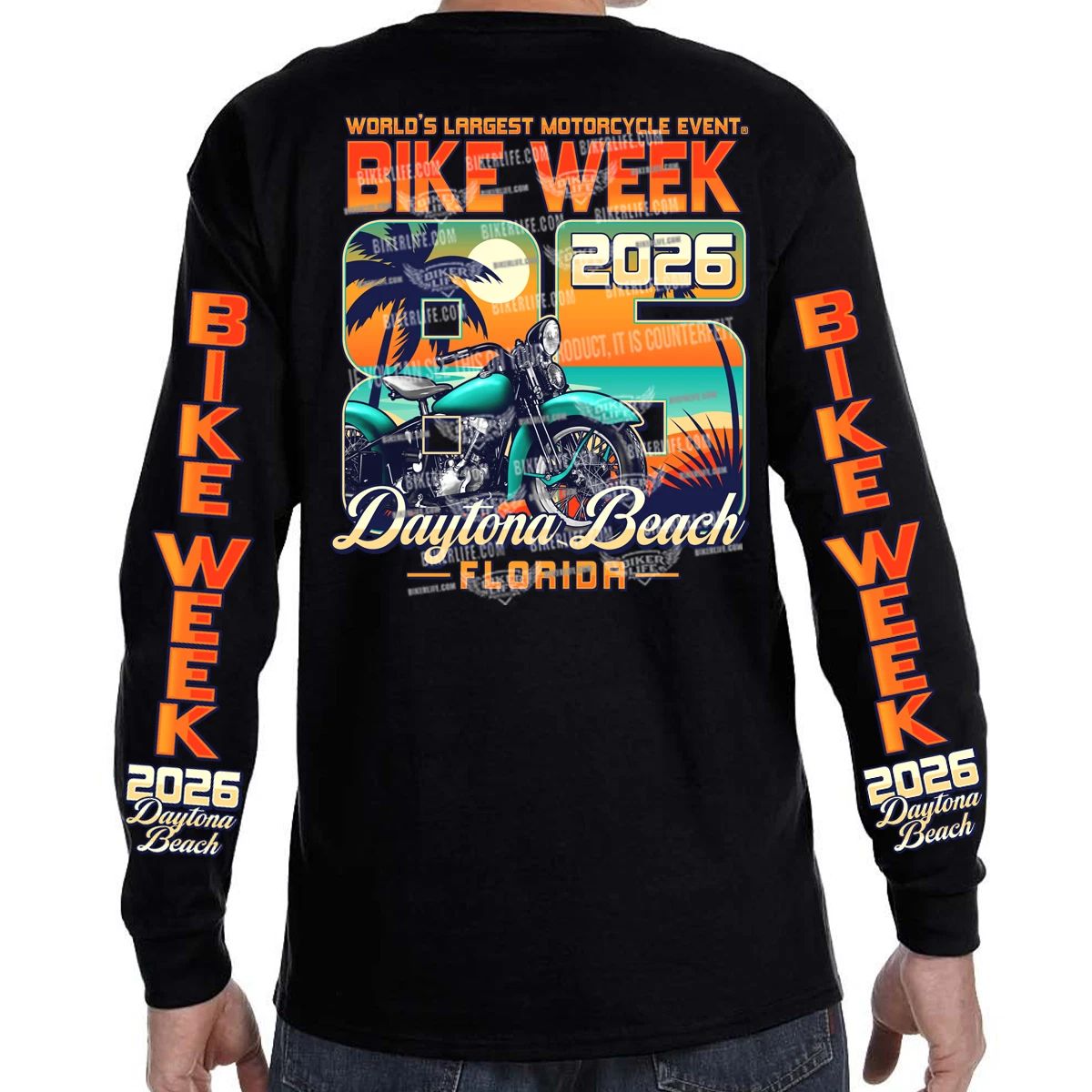 2026 Bike Week Daytona Beach Official Logo Long Sleeve No Harley