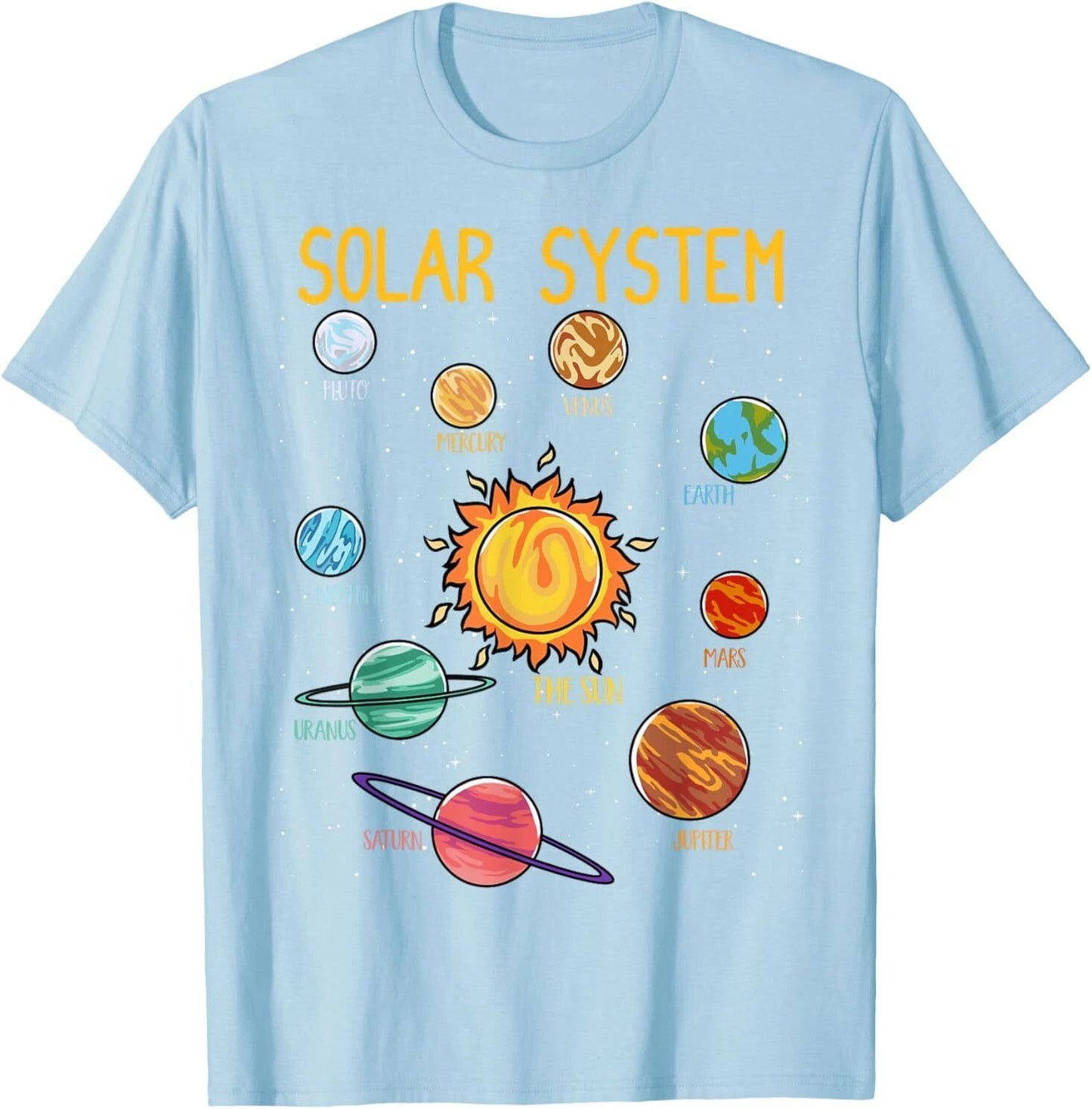 Solar System Planets Science Space Boys Girls STEM Kids T-Shirt