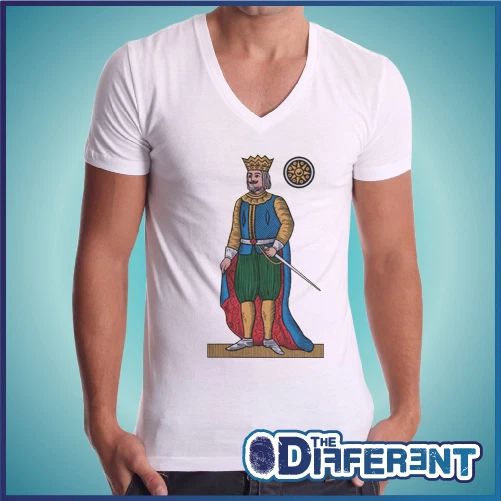 T-shirt V Neck King Of Money Card King The Happiness Is Have My T-shirt New