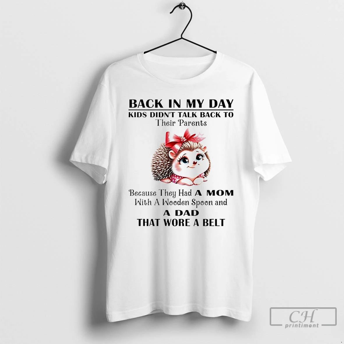 Premium Hedgehog Back In My Day Kids Didnt Talk Back To Their Parents T Shirts