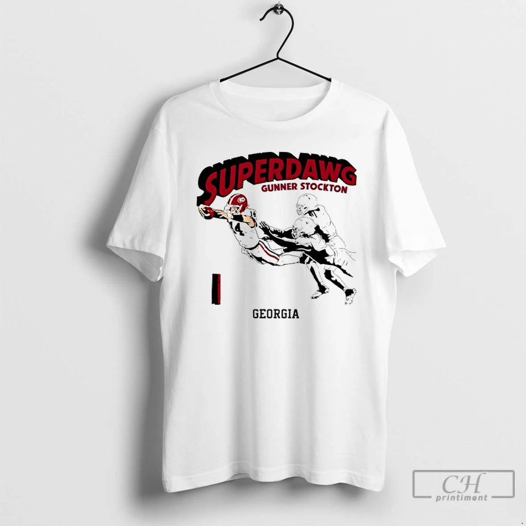 Classic Super Dawg Gunner Stockton Georgia Bulldogs Football T Shirts