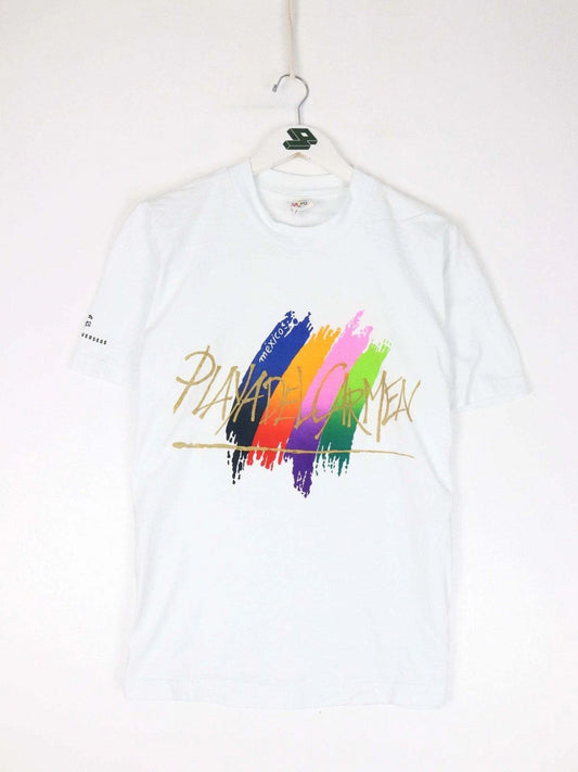 Vintage Playadel Carmen Mexico T Shirt Mens Medium White Travel