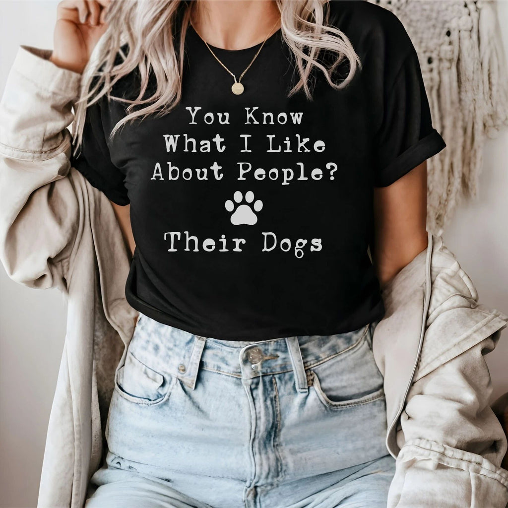 dog lovers dark gray cotton tee