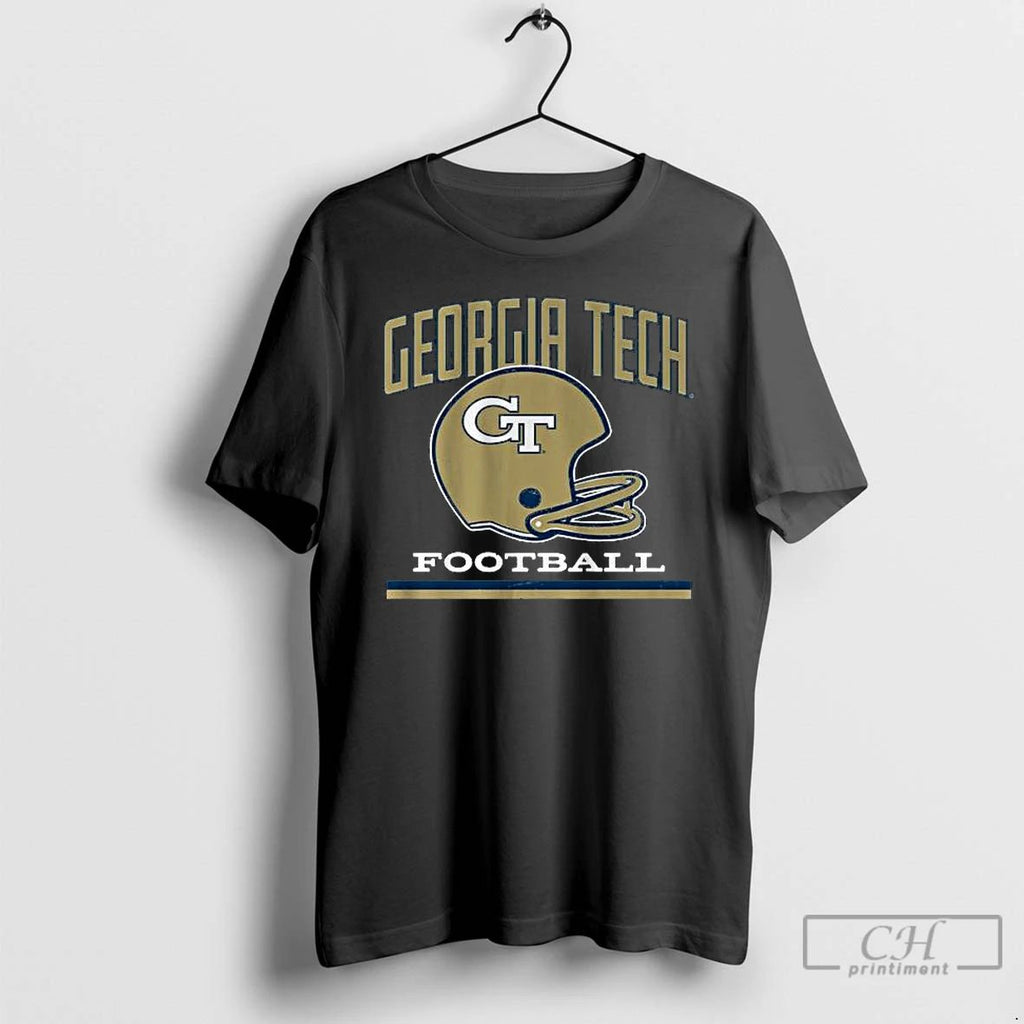 Classic Georgia Tech Football Vintage Helmet Long Sleve T Shirts