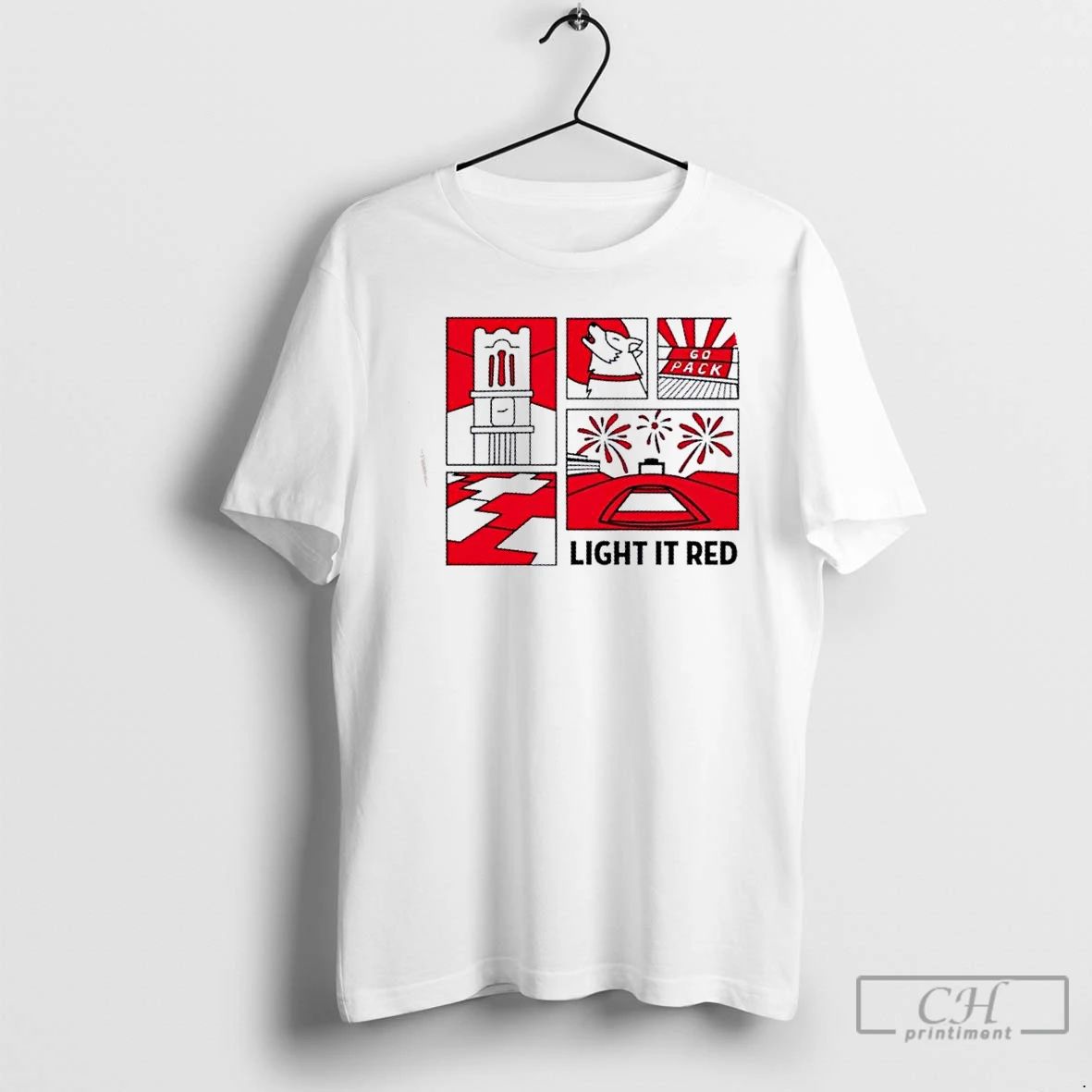 Classic Nc State Wolfpack Light It Red T Shirts