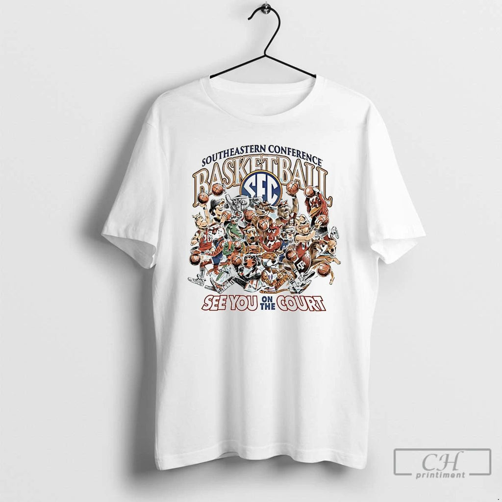 Premium Sec Basketball Teams Mascots See You On The Court T Shirts