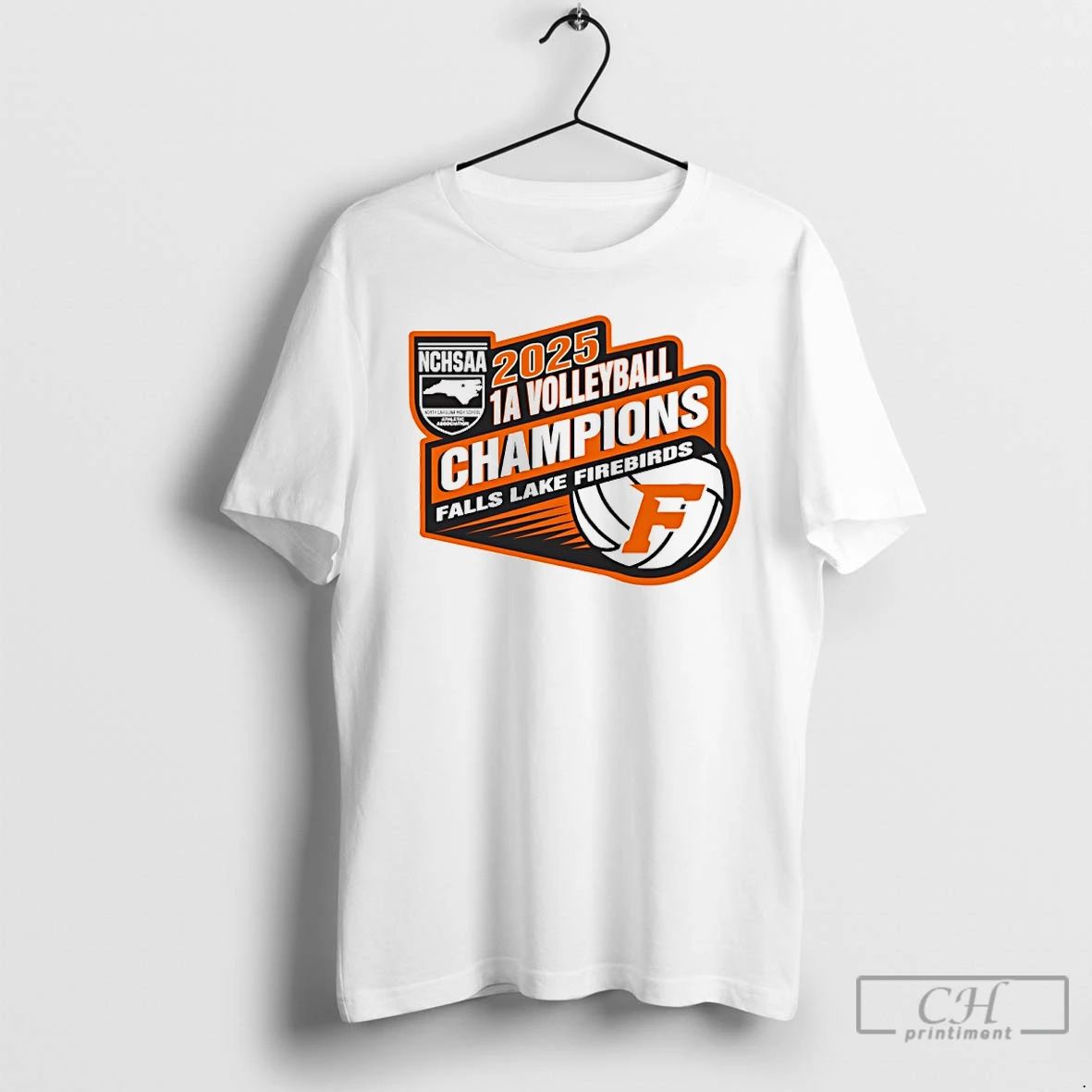 Premium Falls Lake Firebirds 2025 Nchsaa 1a Volleyball Champions T Shirts