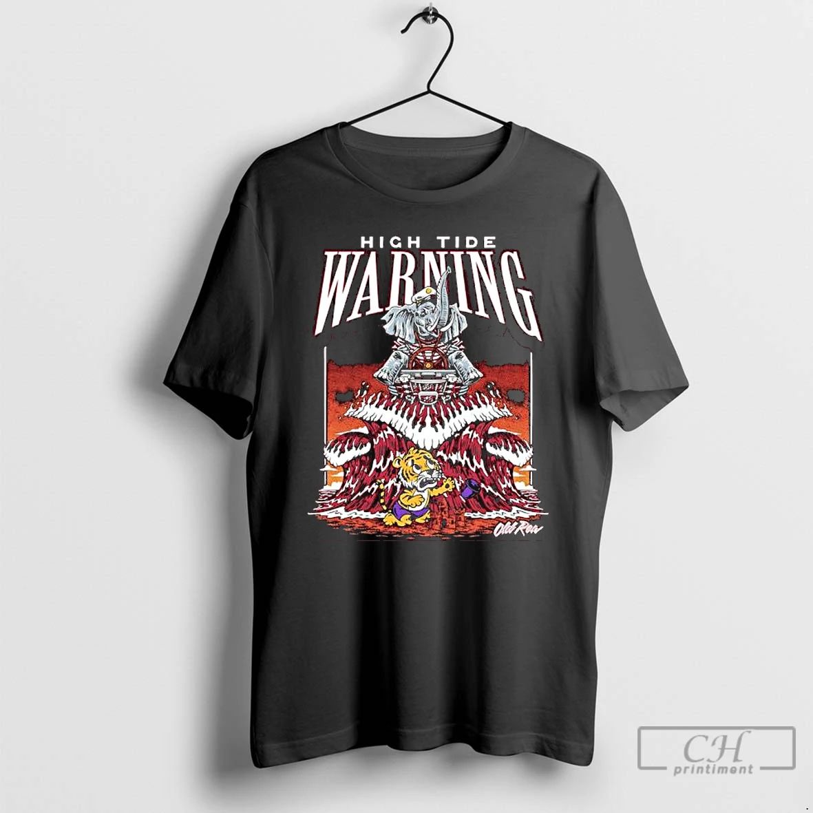 Premium High Tide Warning Alabama And Louisiana State Mascots Graphic T Shirts