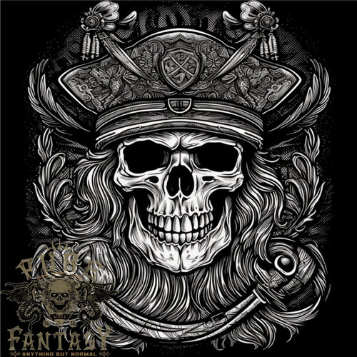 A Fantasy Pirate Skull Mens Cotton T-Shirt Tee Top