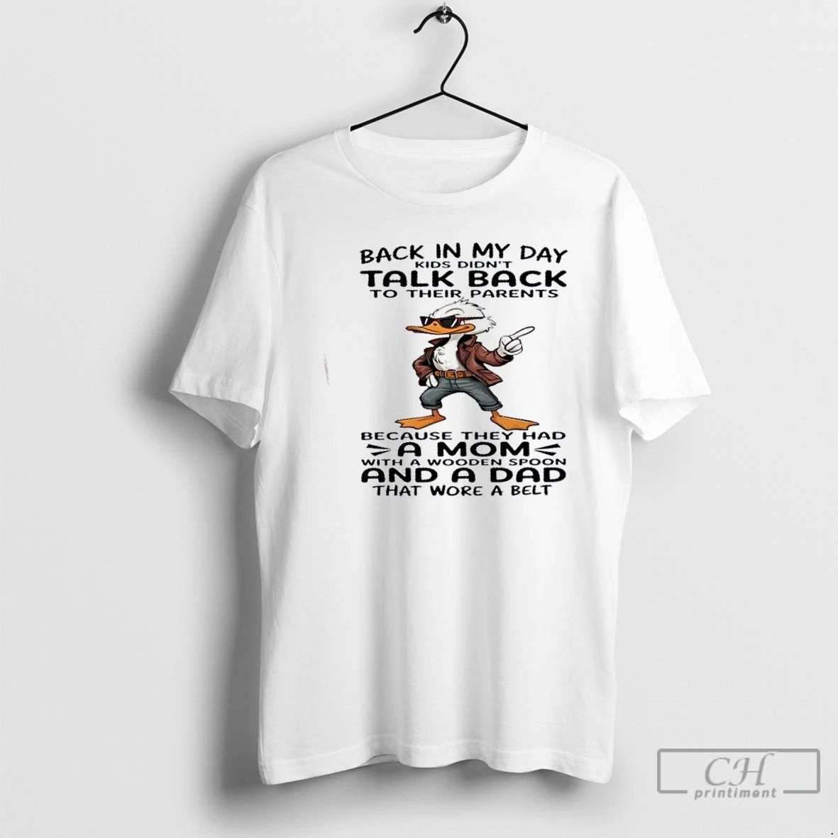 Classic Duck Back In My Day Kids Didnt Talk Back To Their Parents T Shirts