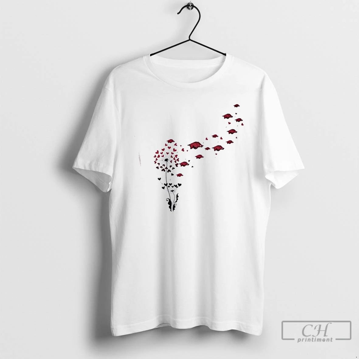 Classic Dandelion Flower Arkansas Razorbacks Football Logo T Shirts