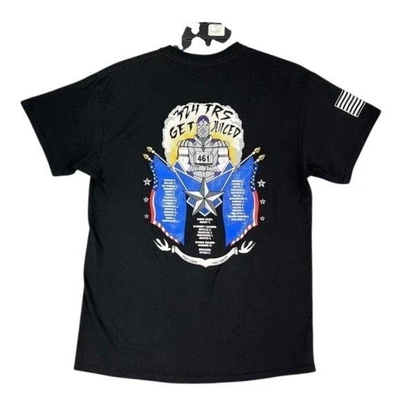 PTF 461 Get Juiced Mens L Military Graphic Tee Patriotic Training Shirt USA