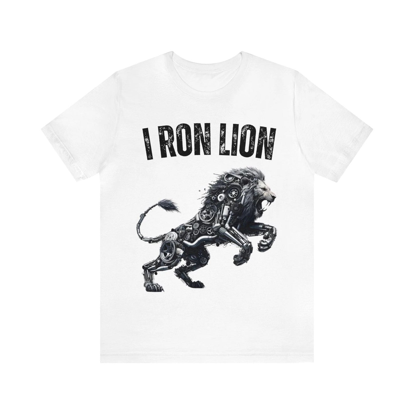 Lion Robot T-Shirt - Futuristic Animal Tee, Sci-Fi Lion Shirt