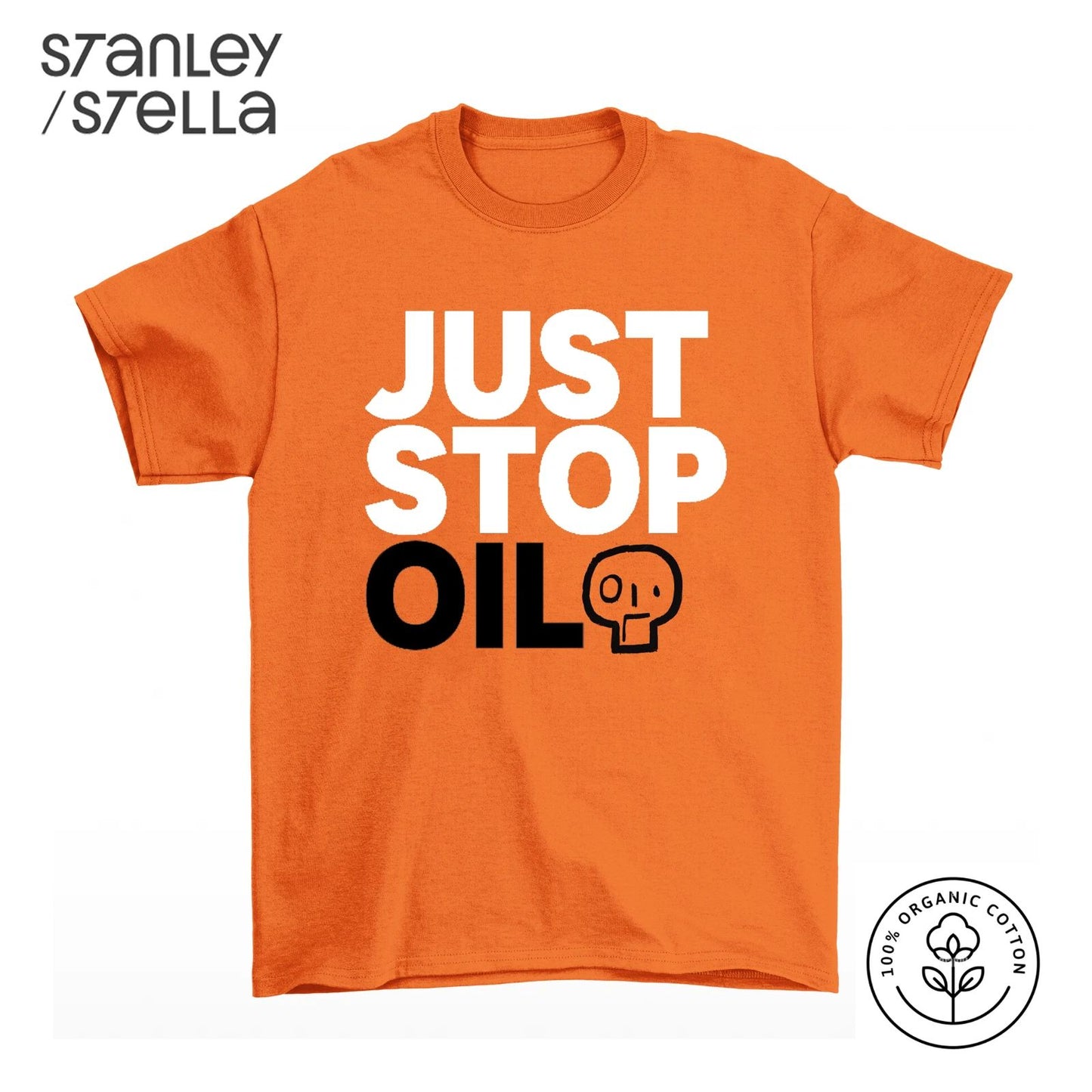JUST STOP OIL Unisex  Cotton Environmental T-Shirt Protest Save The Earth