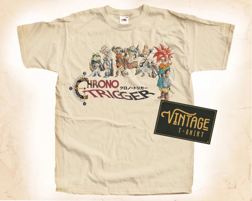 Chrono Trigger V1 T SHIRT Tee Movie Poster Vintage Natural Tee sizes S to 5XL