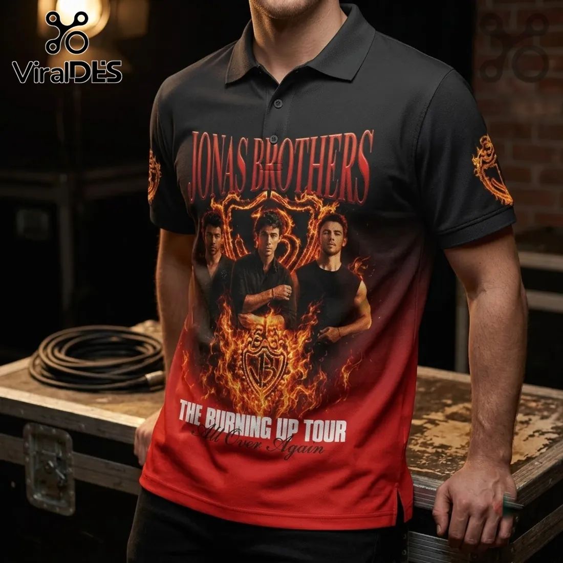 Jonas Brothers The Burning Up Tour Polo Shirt