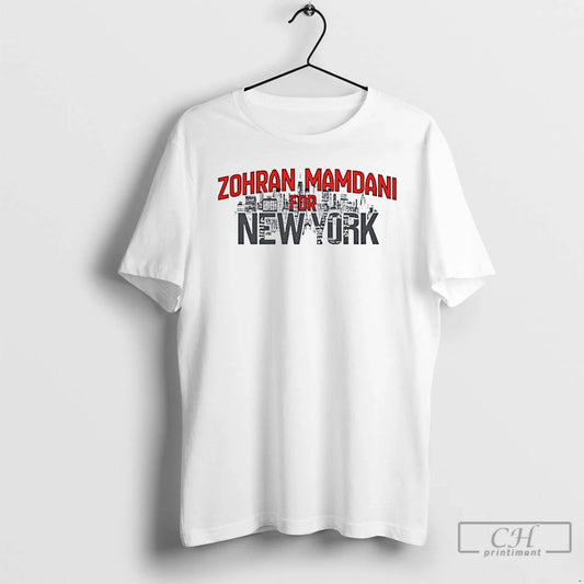 Premium Zohran Mamdani For New York City 2025 City Skyline T Shirts