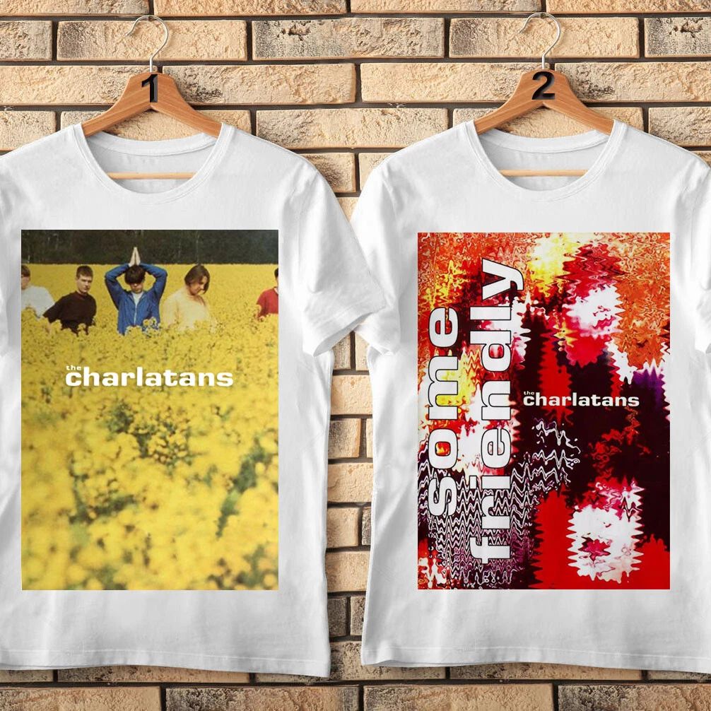 The Charlatans, TShirt. Some Friendly, 1990s indie, Madchester. SLIM FIT.