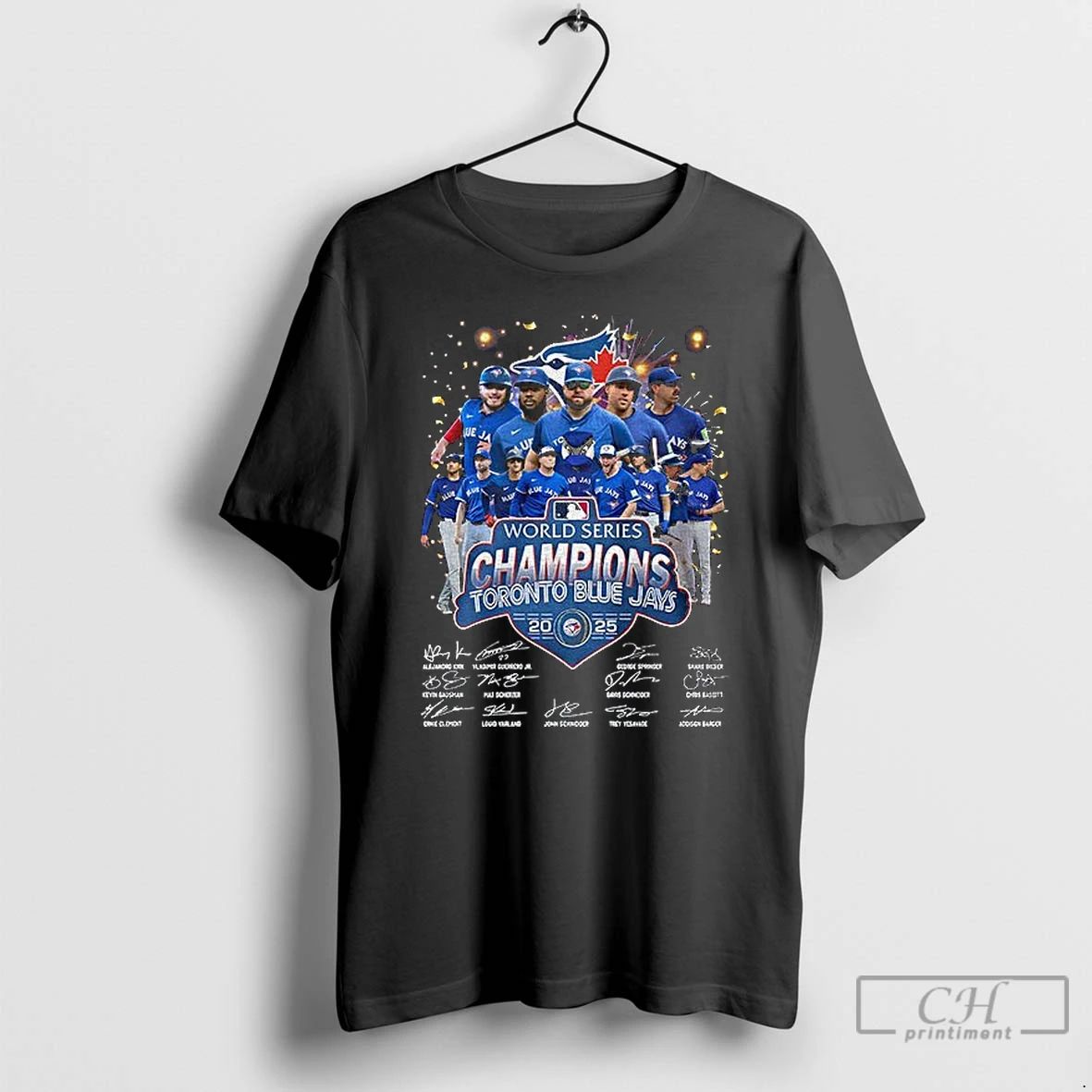 Classic Toronto Blue Jays Baseball World Series Champions 2025 Signature Mlb T Shirts