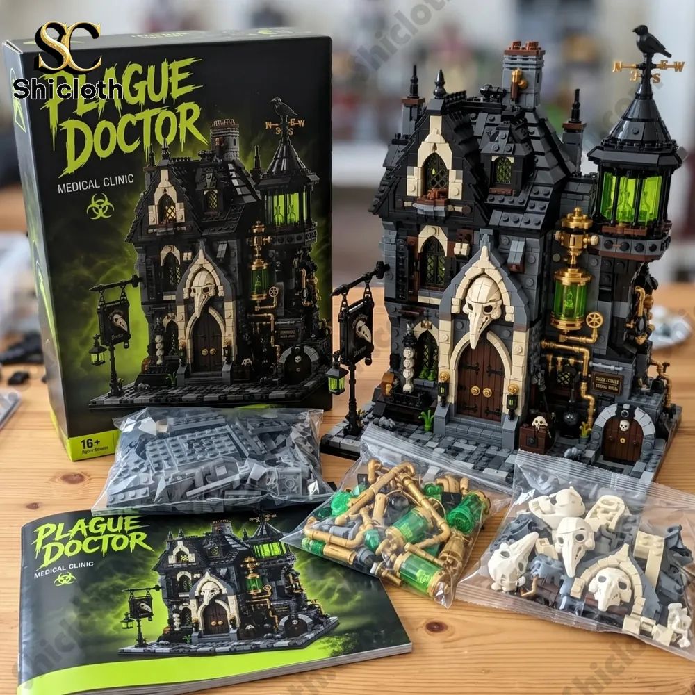 Plague Doctor Medical Clinic Building Brick Set