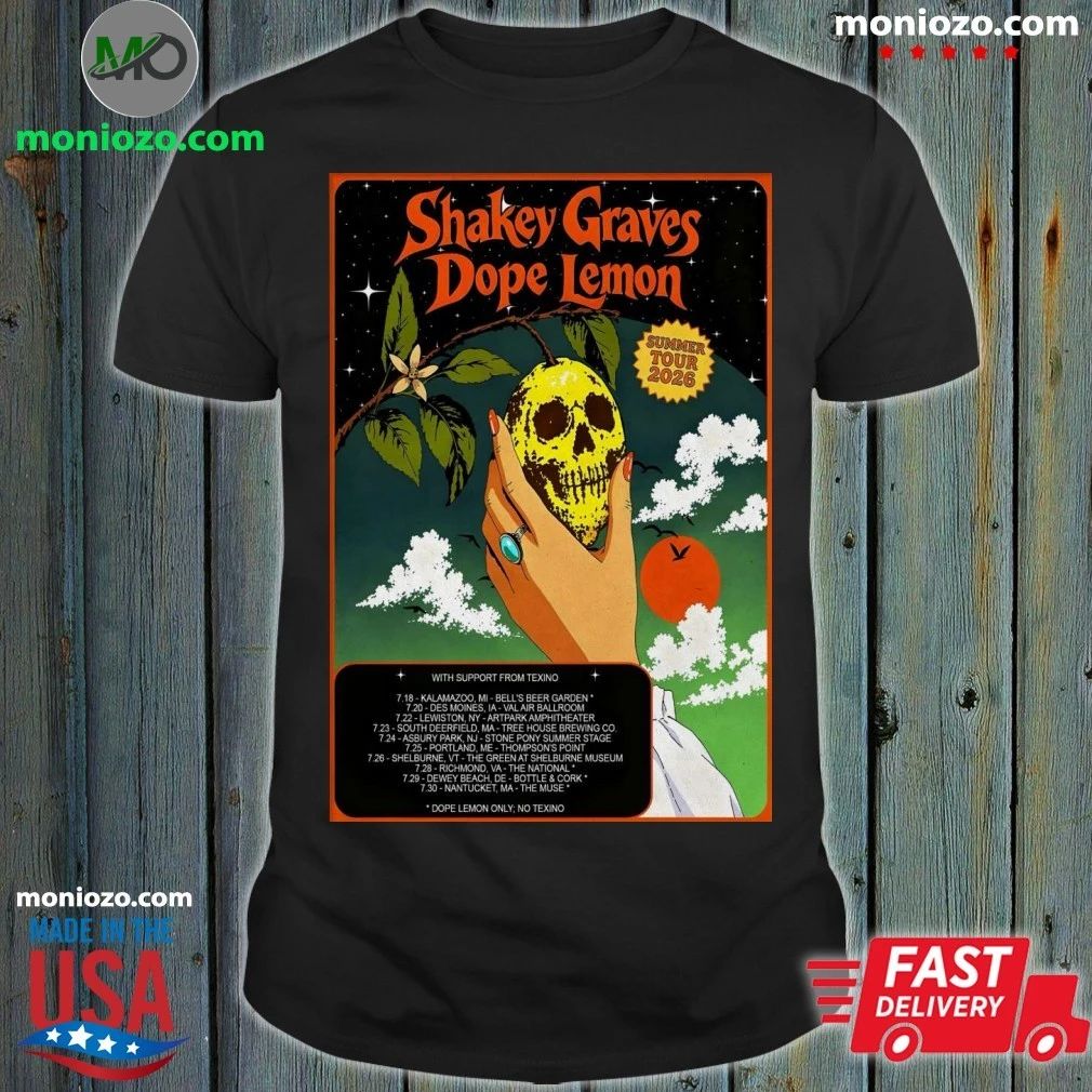 Shakey Graves And Dope Lemon Summer 2026 Tour Poster Shirt