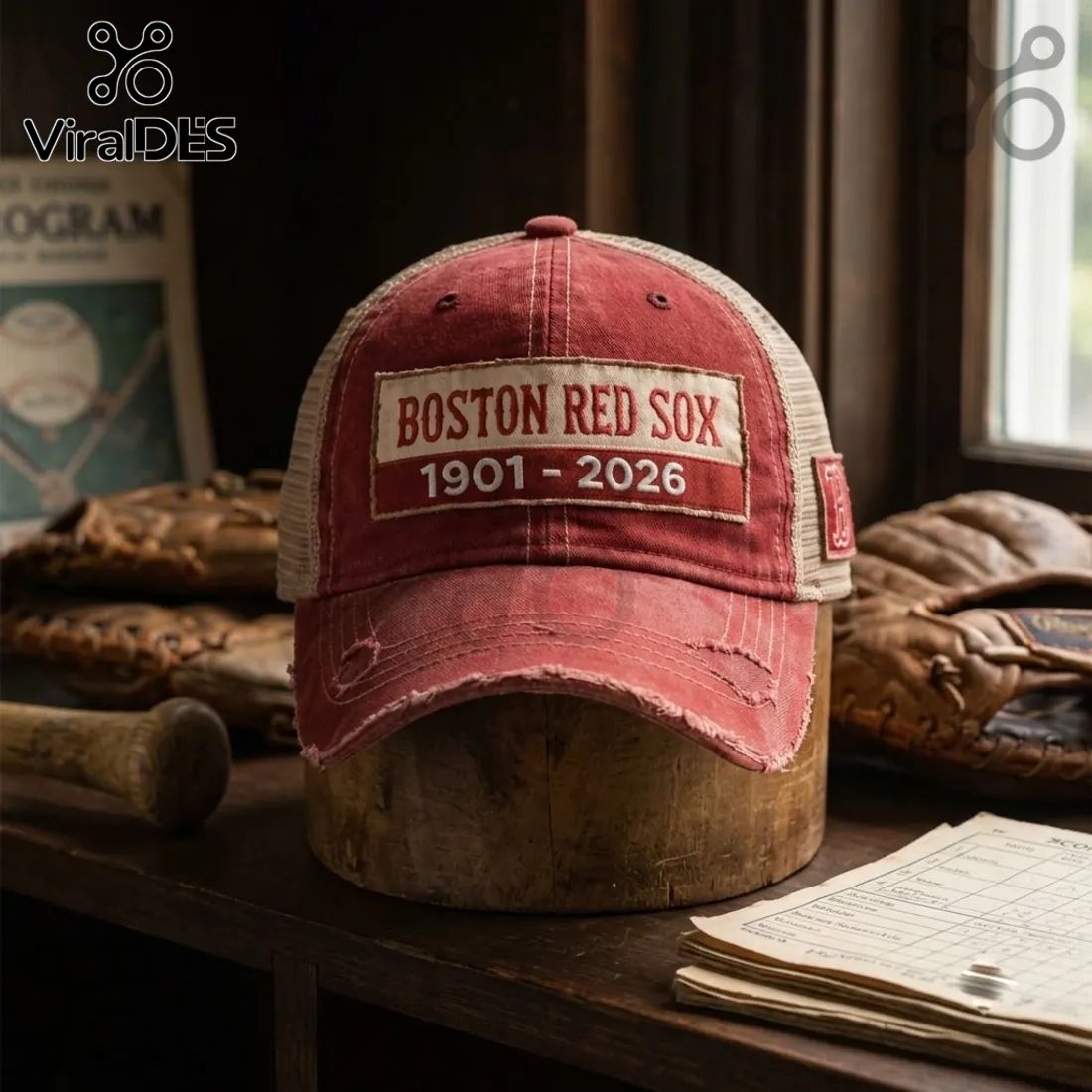 Boston Red Sox 125 Anniversary Distressed Cap