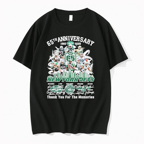 65th Anniversary 1960 2025 New York Jets Team Signatures Tshirts Sweater