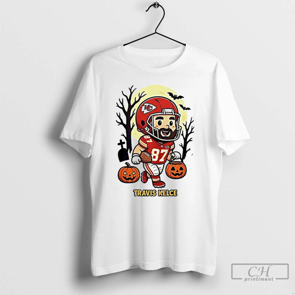 Premium Travis Kelce Kansas City Chiefs Football Jack O Lantern Halloween Graphic T Shirts