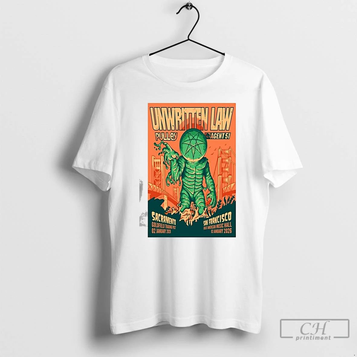 Classic Unwritten Law Northern California January 2 3 2026 T Shirts