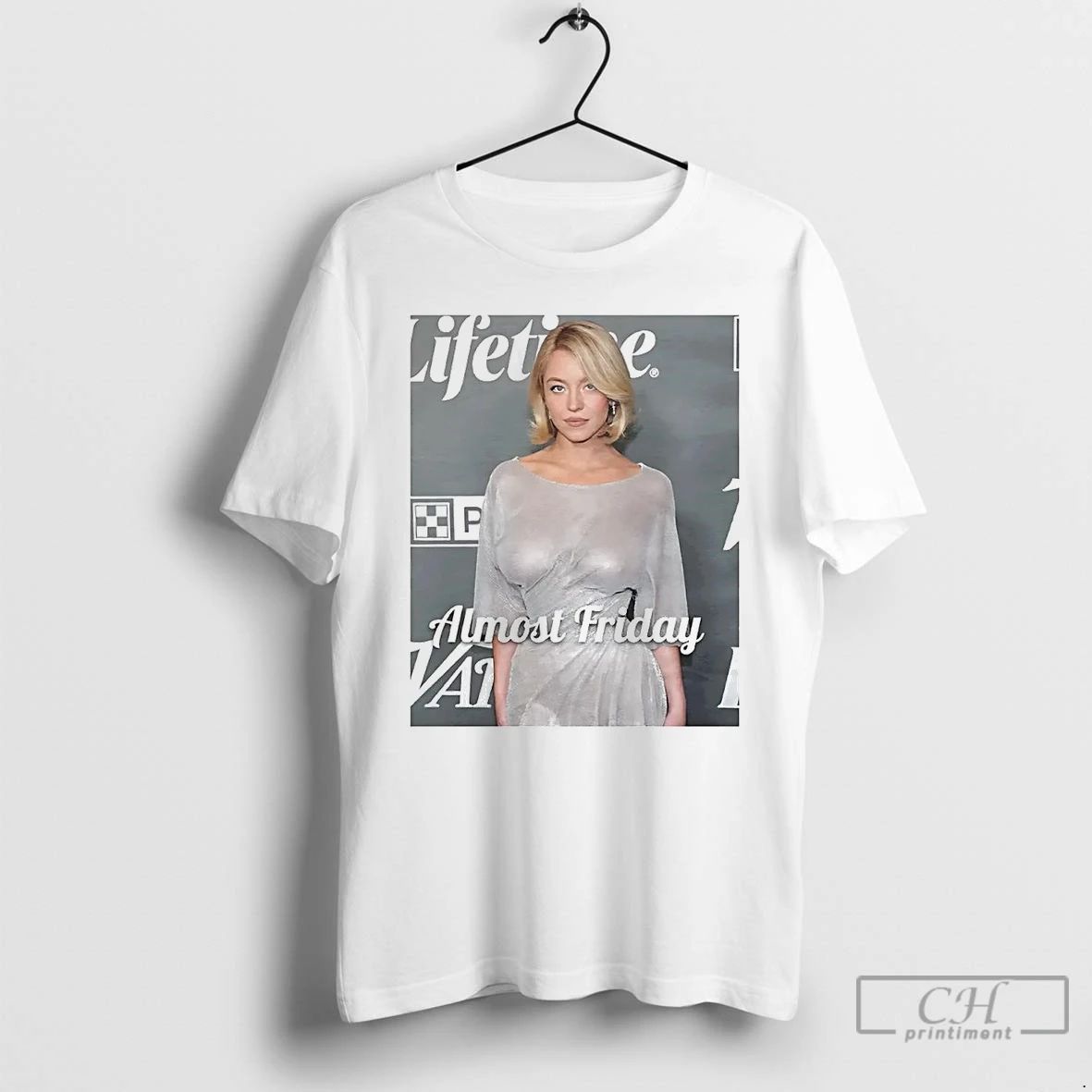 Premium Sydney Sweeney See Through Dress T Shirts