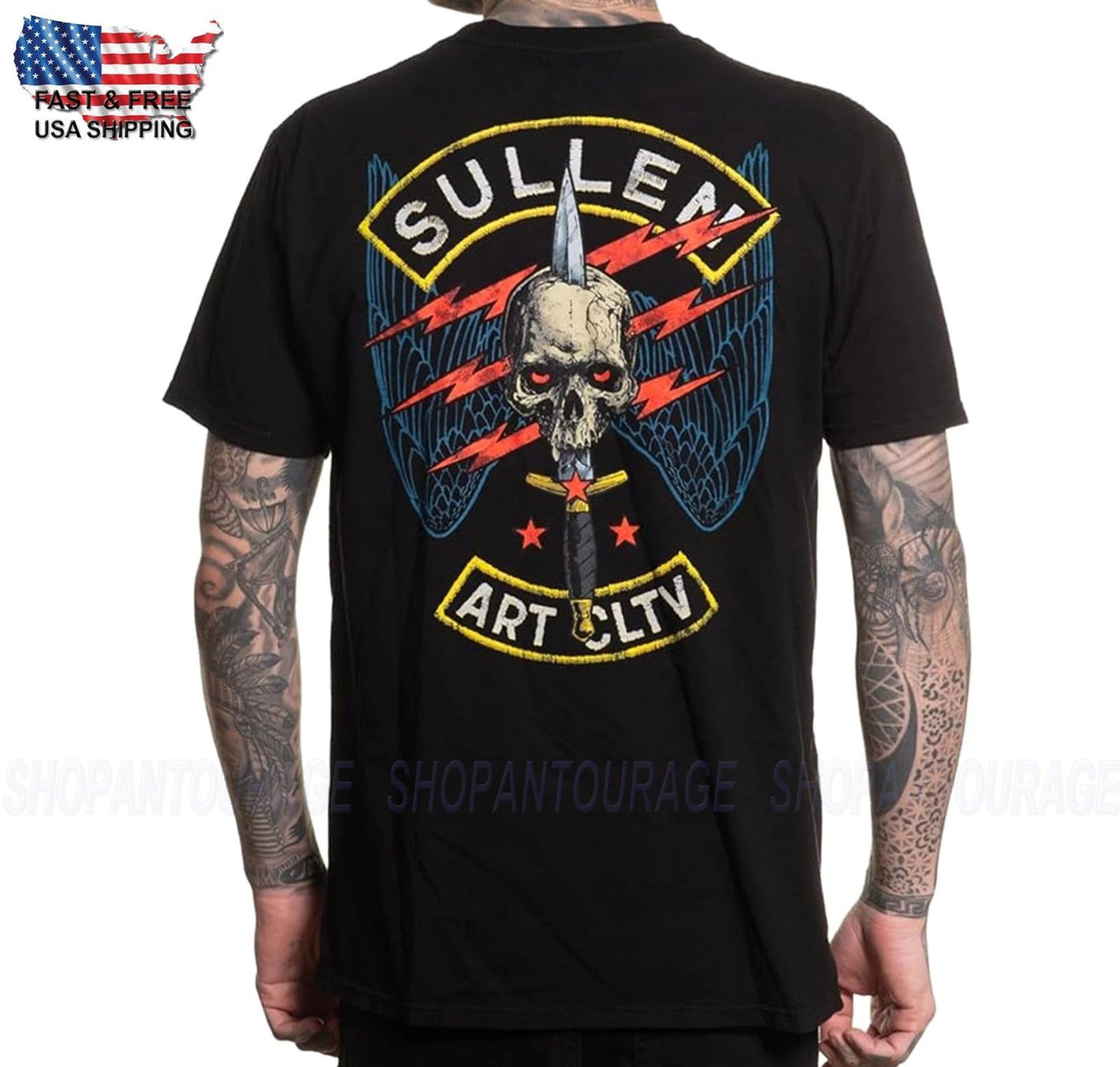 Sullen Art Collective Black Angels Premium SCM7167 T-Shirt Per Uomo