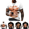 Casual 3D Printed T Shirt for Men with Funny Muscle Design for Daily Wear