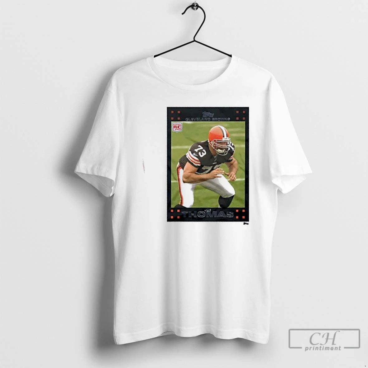Classic 2007 Topps Joe Thomas Cleveland Browns Football T Shirts