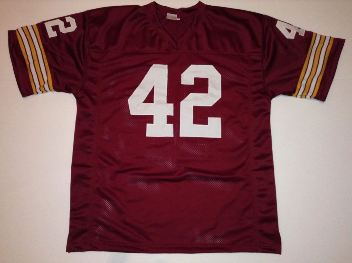 Custom Charley Taylor Burgundy Mesh Football Jersey