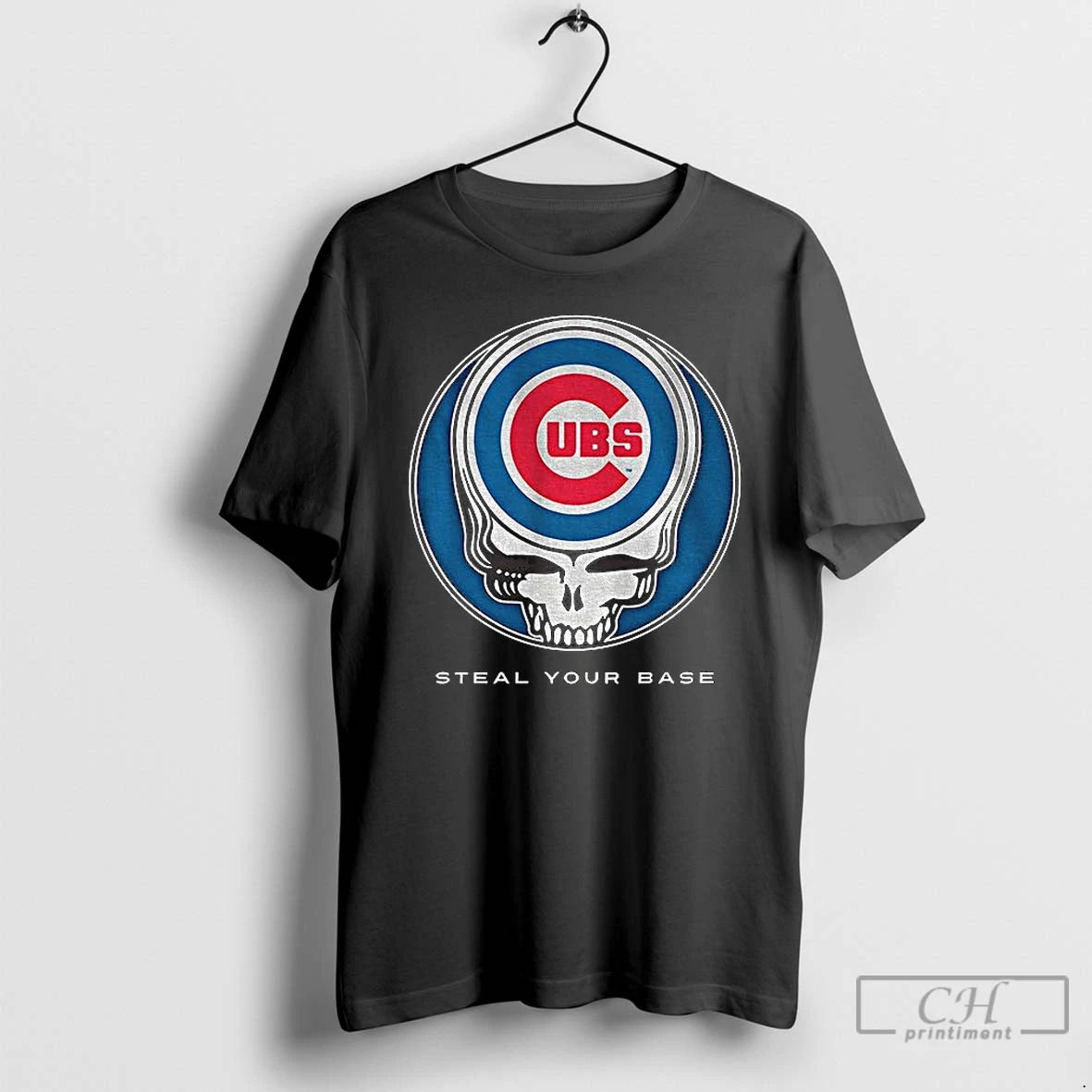 Classic Chicago Cubs Steal Your Base Grateful Dead Skull Mlb T Shirts
