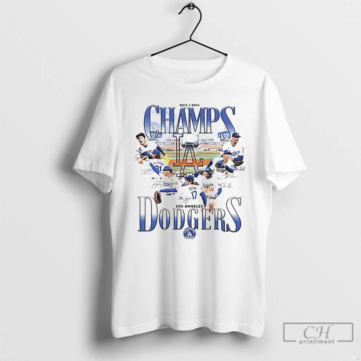 Classic Back To Back 2025 Champs Los Angeles Dodgers T Shirts