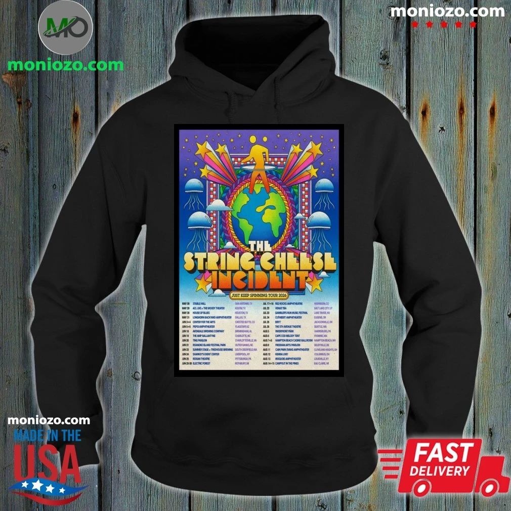 Original The String Cheese Incident Just Keep Spinning Tour 2026 Poster Shirt