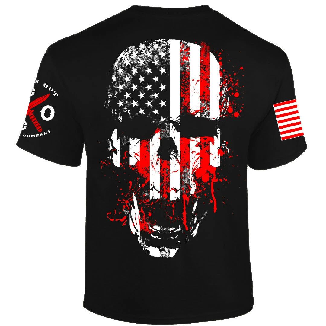 Liberty or Death T-shirt I Knives Out I Veteran I Military I Flag Skull Patriot