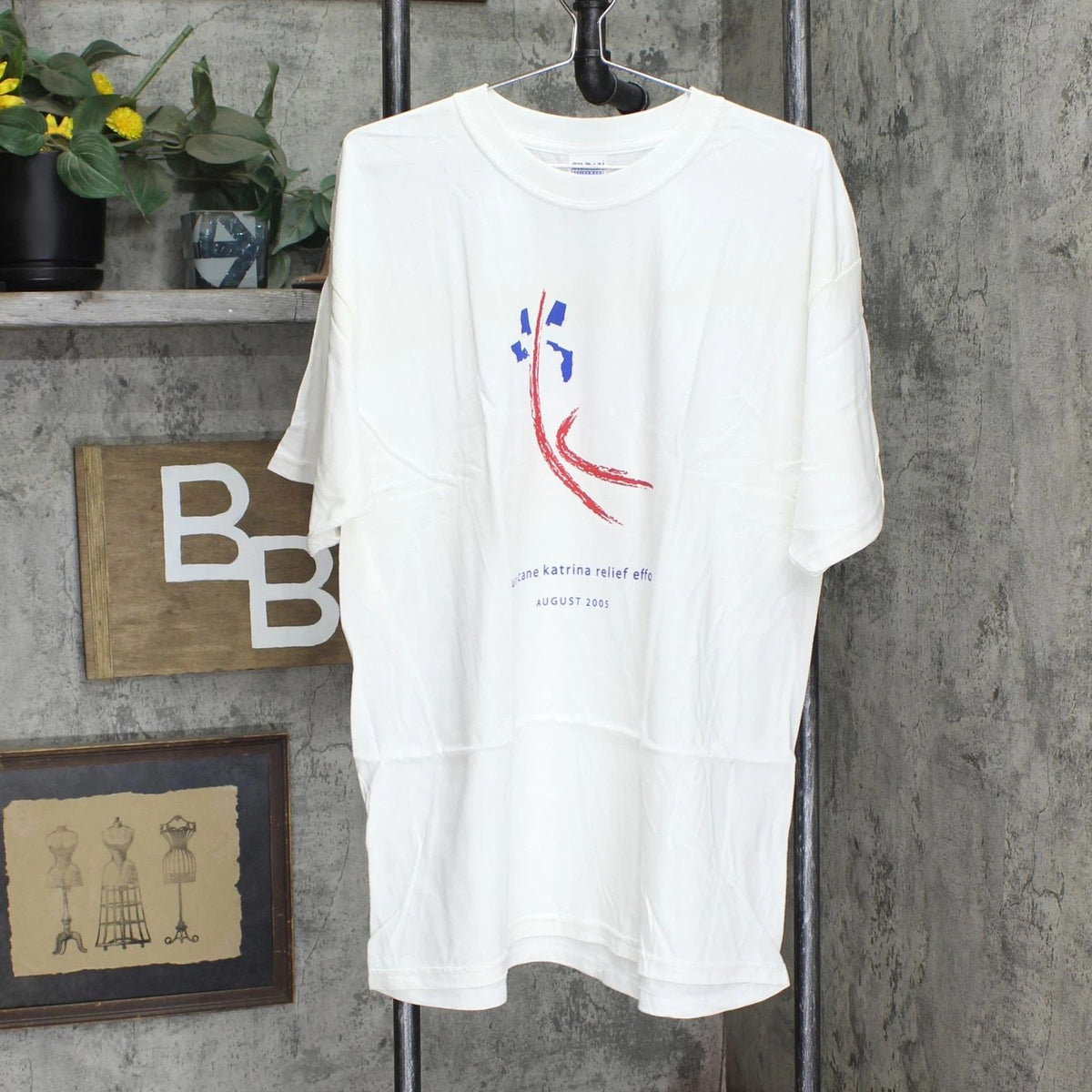 gildan Mens Heavy Cotton Vintage 2005 Hurrican Katrine Graphic T-Shirt LEE-5 XL