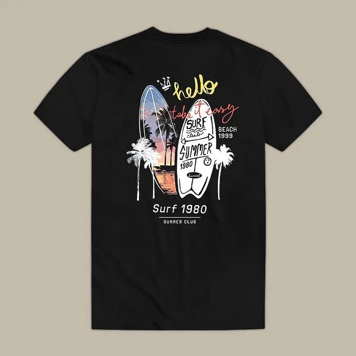Surf 1980 Pattern T-Shirt Size S-4XL