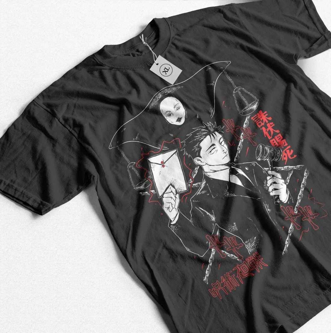 Anime Jujutsu Kaisen Hiromi Higuruma Graphic Black T-Shirt Size S-5XL