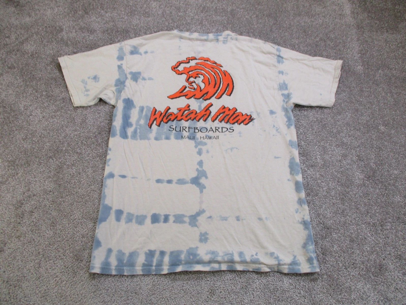 Watah Man Surfboards Shirt Mens Size Medium M Tie Dye Surfing Sports