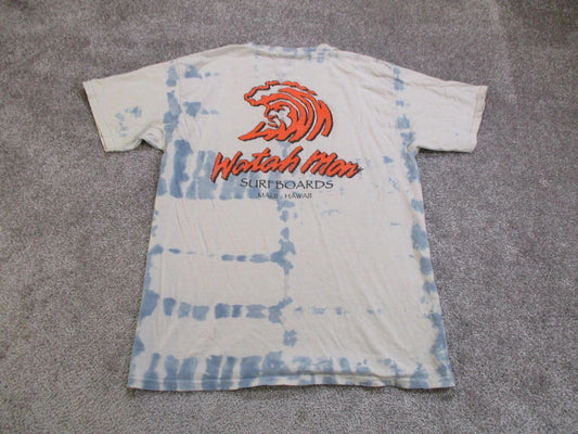 Watah Man Surfboards Shirt Mens Size Medium M Tie Dye Surfing Sports
