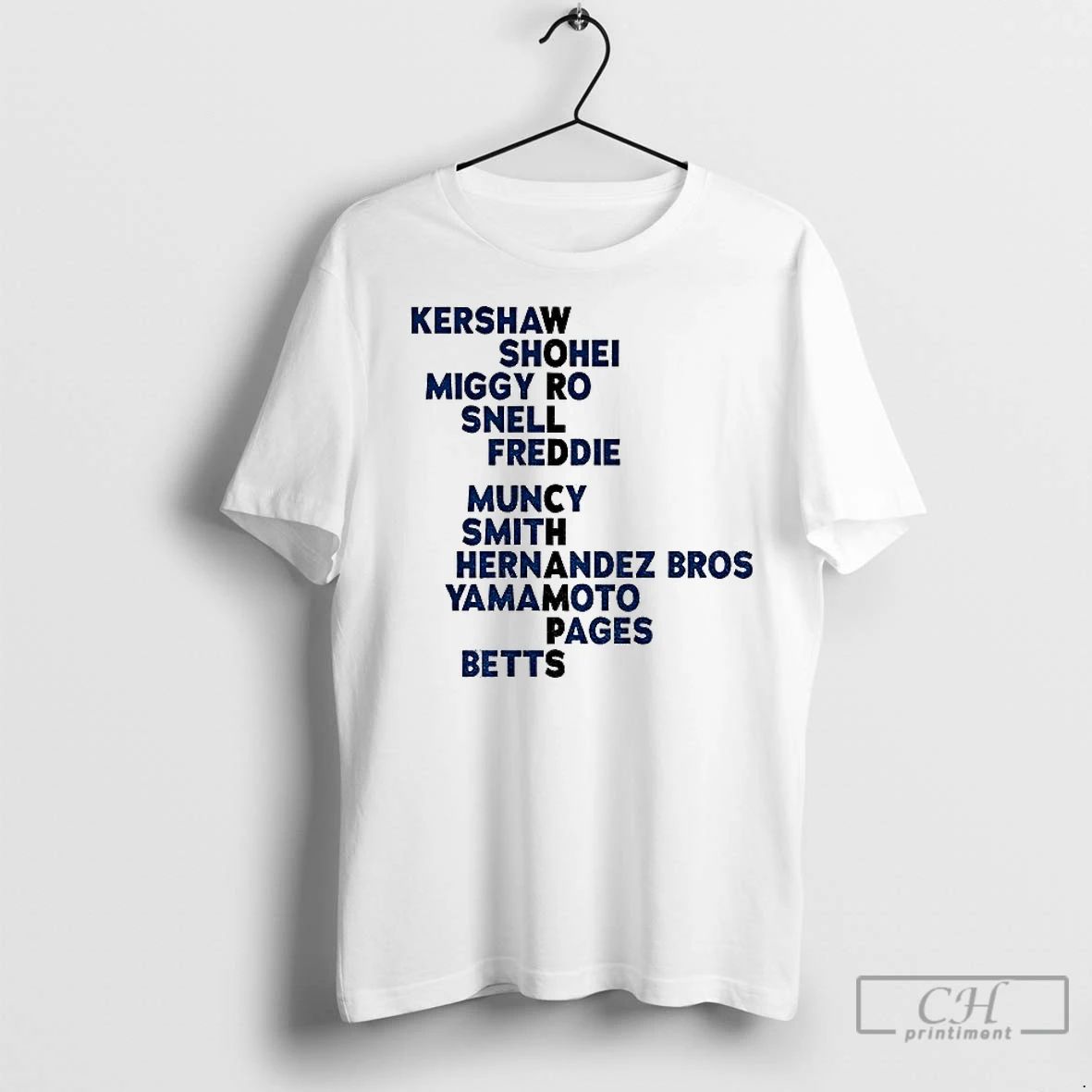 Premium Kershaw Shohei Miggy Ro Snell Freddie Los Angeles Dodgers Baseball World Champs Acrostic Mlb