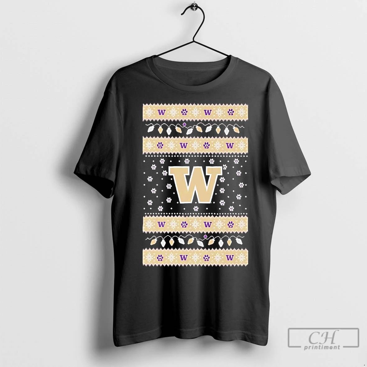 Premium Washington Huskies Ugly Christmas Light