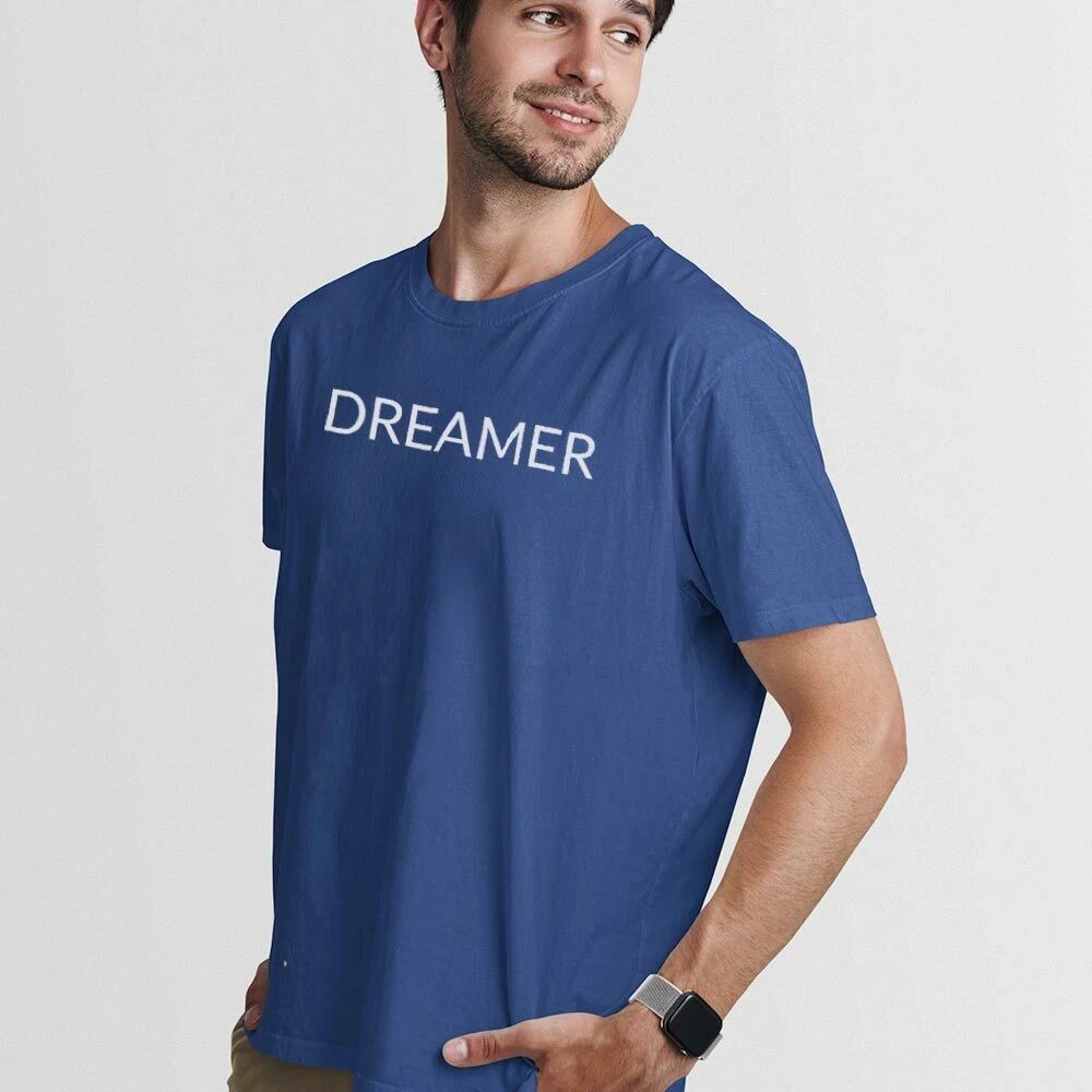 DREAMER UnisexTshirt-Simple Minimal Printed One Liner