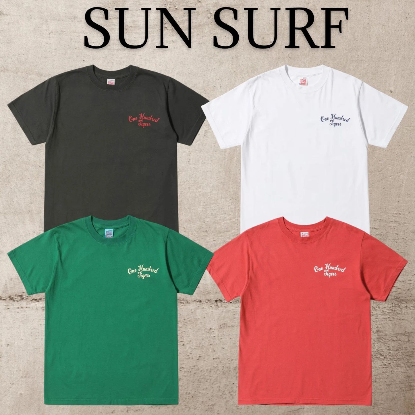 SUN SURF Lot No. SS79162 SUNSURF PRINT T-SHIRTS ONE HUNDRED TIGERS Japan New